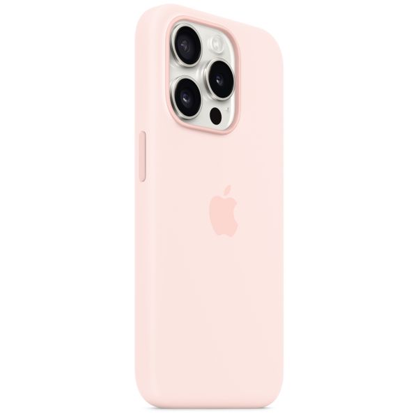 Apple Silikon-Case MagSafe für das iPhone 15 Pro - Light Pink