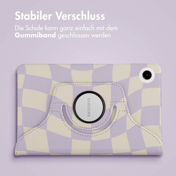 imoshion 360° drehbare Design Klapphülle Samsung Galaxy Tab A9 8.7 Zoll - Dancing Cubes