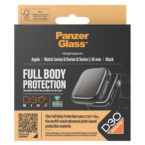 PanzerGlass Full Body Case für Apple Watch Series 9 - 45 mm - Schwarz