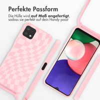 imoshion Silikonhülle design mit Band für das Samsung Galaxy A22 (5G) - Retro Pink