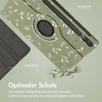 imoshion 360° drehbare Design Klapphülle für das Samsung Galaxy Tab S10 Plus / Tab S9 Plus / Tab S9 FE Plus - Green Flowers