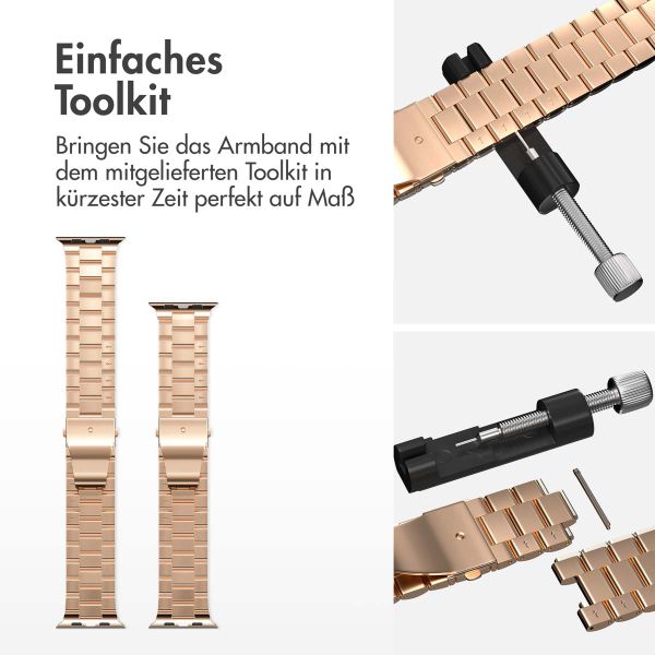 imoshion Edelstahlarmband für das Apple Watch Series 1 bis 9 / SE (38/40/41 mm) | Series 10 (42 mm) - Rose Gold