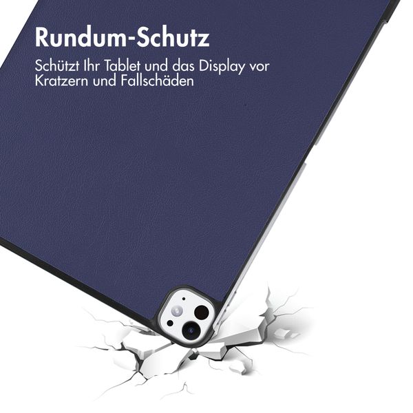imoshion Trifold Klapphülle Apple iPad Pro 11 (2024) M4 - Dunkelblau