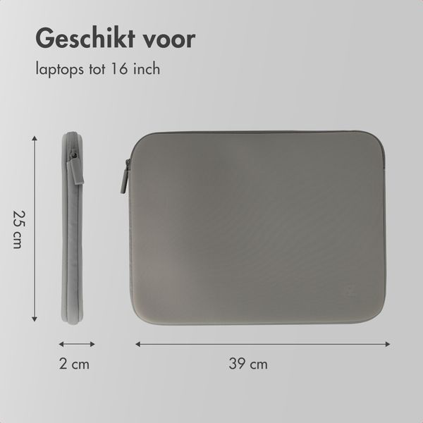 Accezz Laptop Hülle 15-16 Zoll - Laptop Sleeve - Slate Gray