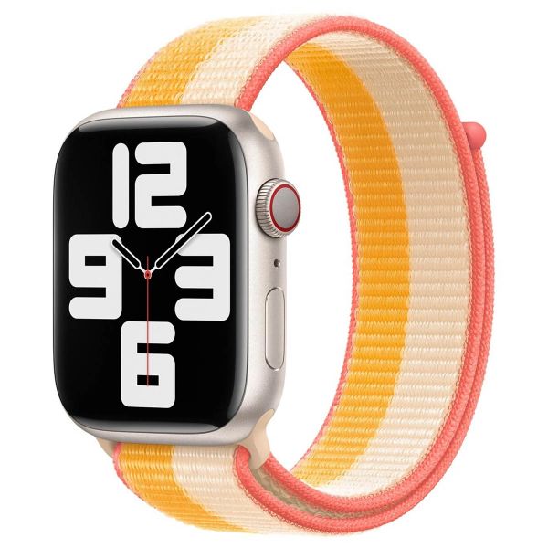 Apple Sport Loop Band für die Apple Watch Series 1 bis 10 / SE / Ultra (2) (44/45/46/49 mm) - Maize/White