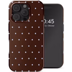 Selencia Vivid Back Cover Apple iPhone 16 Pro - Happy Dots Chocolate