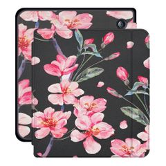 imoshion Design Slim Hard Case Sleepcover mit Stand Tolino Vision 5 - Blossom Watercolor Black