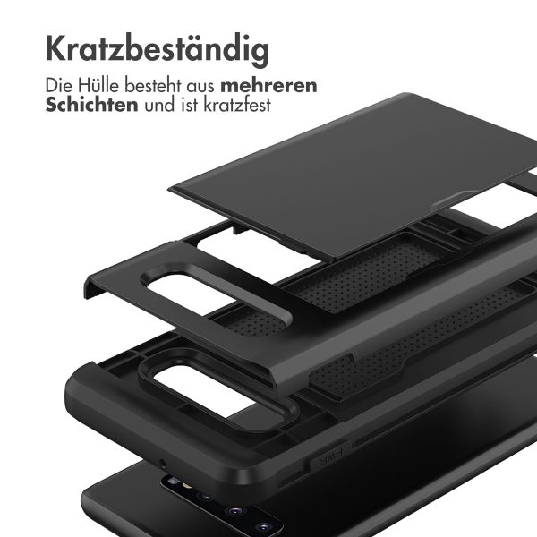 imoshion Backcover mit Kartenfach für das Samsung Galaxy S10 Plus - Schwarz