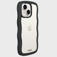 Holdit Wavy Case für das iPhone 15/14/13 - Black / Transparent