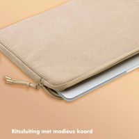 Selencia Cord Laptop Hülle 13-14 Zoll - Laptop Sleeve - Beige