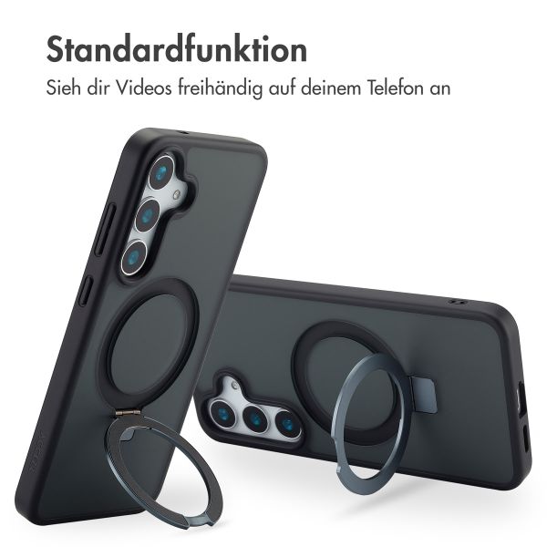 Accezz Ring Stand Backcover mit MagSafe für das Samsung Galaxy S25 Plus - Schwarz