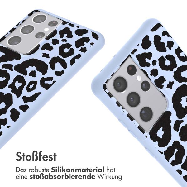 imoshion SilikonHülle design mit Band Samsung Galaxy S21 Ultra - Animal Lila