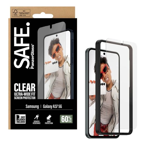 SAFE by PanzerGlass Ultra-Wide Fit Screenprotector inkl. Applikator Samsung Galaxy A37 (5G)