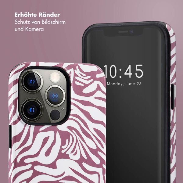 Selencia Vivid Tough Back Cover für das iPhone 13 Pro - Trippy Swirl Dark Rose