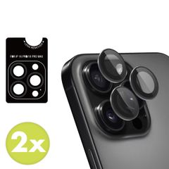 imoshion 2er-Pack Objektivschutz für Kamera für das Apple iPhone 16 Pro / 16 Pro Max - Schwarz / Titanium