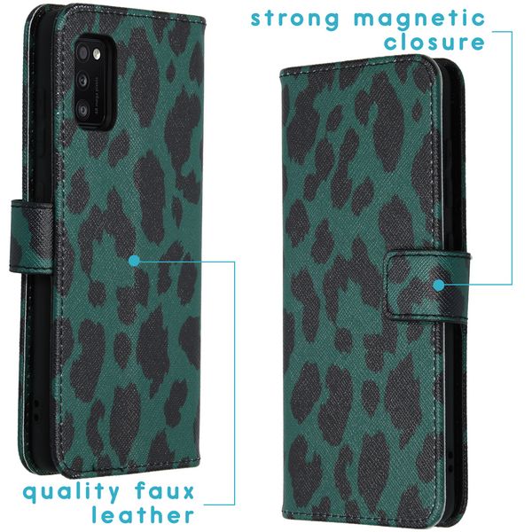 imoshion Design TPU Klapphülle Samsung Galaxy A41 - Green Leopard