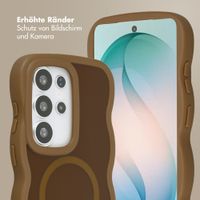 Selencia Wavy Backcover mit MagSafe Samsung Galaxy S26 Ultra - Mocha Brown