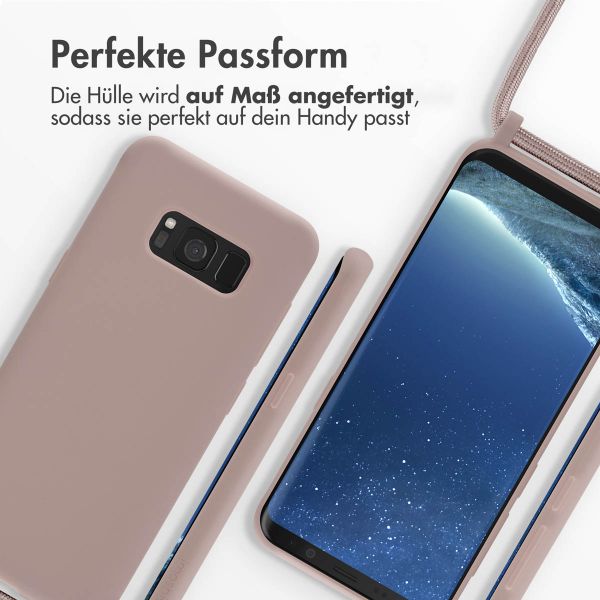 imoshion Silikonhülle mit Band für das Samsung Galaxy S8 - Sand Pink