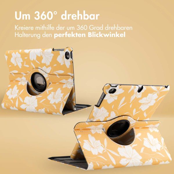 imoshion 360° drehbare Design Klapphülle Apple iPad 6 (2018) 9.7 Zoll / iPad 5 (2017) 9.7 Zoll - Yellow Flowers