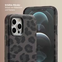 Selencia Sabi Backcover Leopardenmuster mit MagSafe Apple iPhone 12 (Pro) - Midnight Black