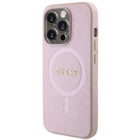 Guess Saffiano MagSafe Back Cover Apple iPhone 15 Pro - Rosa