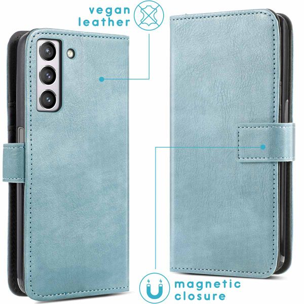 imoshion Luxuriöse Klapphülle Samsung Galaxy S21 FE - Hellblau