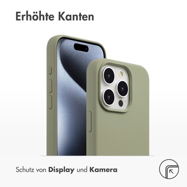 Accezz Liquid Silikoncase mit MagSafe iPhone 15 Pro Max - Cooper Green