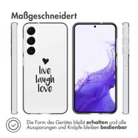 imoshion Design Hülle für das Samsung Galaxy S23 - Live Laugh Love - Schwarz