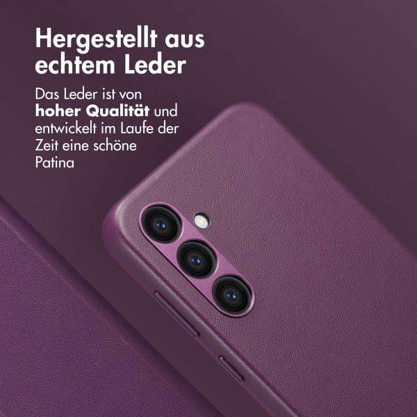 Accezz 2-in-1 Klapphülle aus Leder mit MagSafe für das Samsung Galaxy S24 Plus - Heath Purple