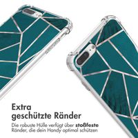 imoshion Design Hülle mit Band Apple iPhone 8 Plus / 7 Plus - Petrol Green Graphic