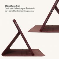Selencia Croco Klaphülle Apple iPad Air 11 Zoll (2026) M4 / (2025) M3 / (2024) M2 / Air 5 (2022) / Air 4 (2020) - Burgundy