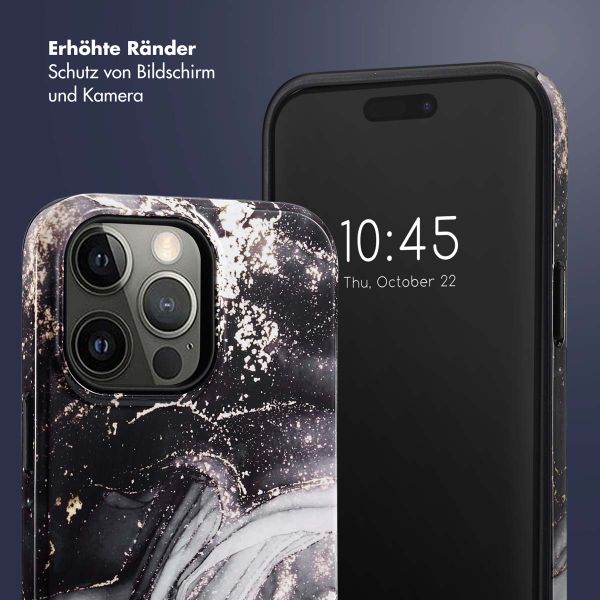 Selencia Vivid Tough Back Cover für das iPhone 14 Pro Max - Chic Marble Black