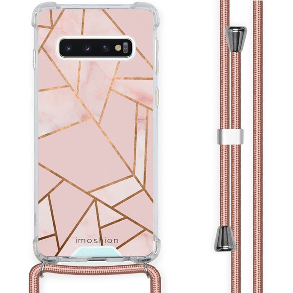 imoshion Design Hülle mit Band für das Samsung Galaxy S10 - Pink Graphic