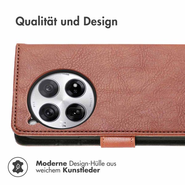 imoshion Luxuriöse Klapphülle OnePlus 12 - Braun