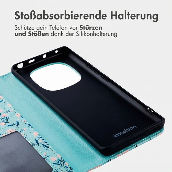 imoshion Design Klapphülle Xiaomi Redmi Note 14 Pro (4G) - Blue Flowers