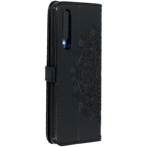 Mandala Klapphülle Schwarz für das Huawei P30