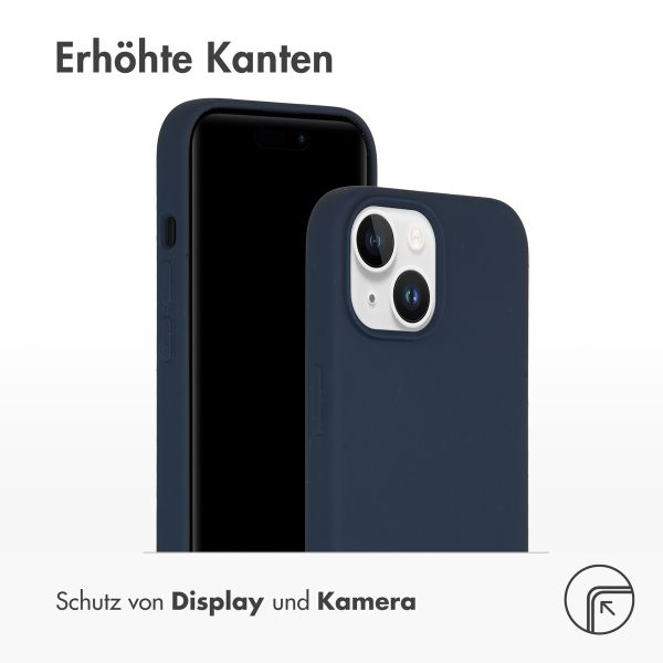 Accezz Liquid Silikoncase für das iPhone 15 - Dunkelblau