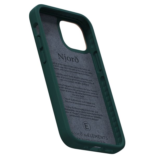 Njorð Collections Salmon Leather MagSafe Case für das iPhone 13 Mini - Dark Green