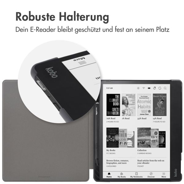 imoshion Design Slim Hard Case Klapphülle Kobo Elipsa 2E - Leopard