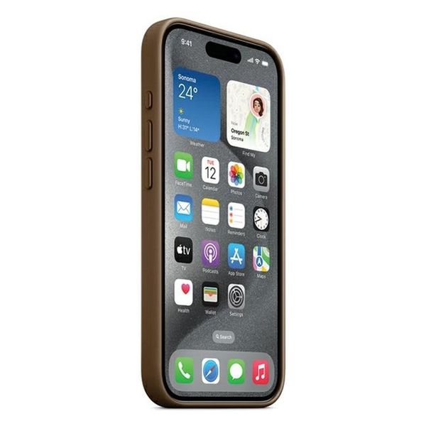 Apple FineWoven Back Cover MagSafe Apple iPhone 15 Pro Max - Taupe