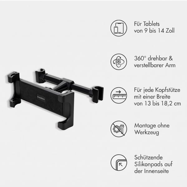 imoshion Kopfstützen-Tablethalter für das Auto - Schwarz