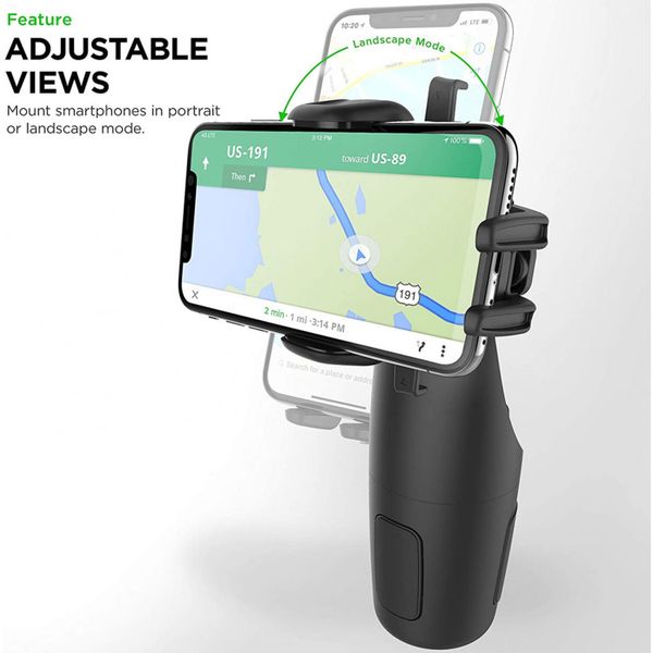 iOttie Easy One Touch 5 Cup Mount – Handyhalterung für das Auto – Getränkehalter – schwarz