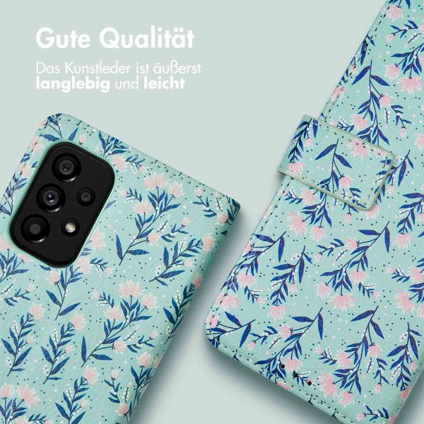 imoshion ﻿Design Klapphülle für das Samsung Galaxy A53 - Blue Flowers