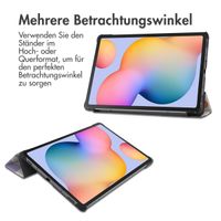 imoshion Design Trifold Klapphülle für das Samsung Galaxy Tab S6 Lite (2020/2022/2024) - Flowers Distance