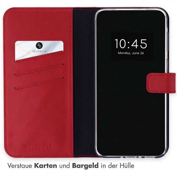 Selencia Echtleder Klapphülle Samsung Galaxy A37 (5G) - Rot
