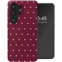 Selencia Vivid Rückabdeckung mit MagSafe Samsung Galaxy S26 Ultra - Happy Dots Burgundy
