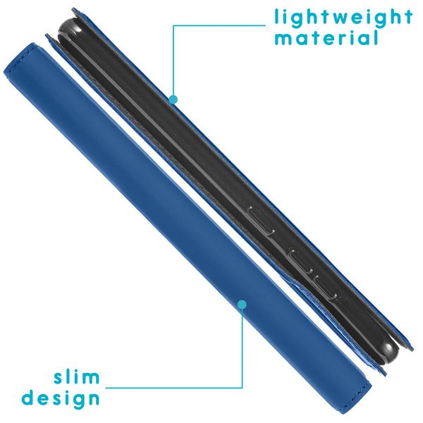imoshion Slim Folio Klapphülle Apple iPhone 12 (Pro) - Dunkelblau