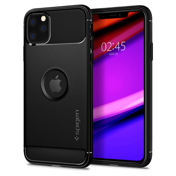 Spigen Rugged Armor Case fürSchwarz iPhone 11 Pro Max