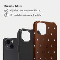 Selencia Vivid Back Cover Apple iPhone 13 Pro - Happy Dots Chocolate