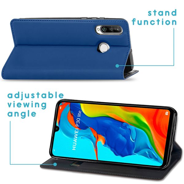 imoshion Slim Folio Klapphülle Huawei P30 Lite - Dunkelblau